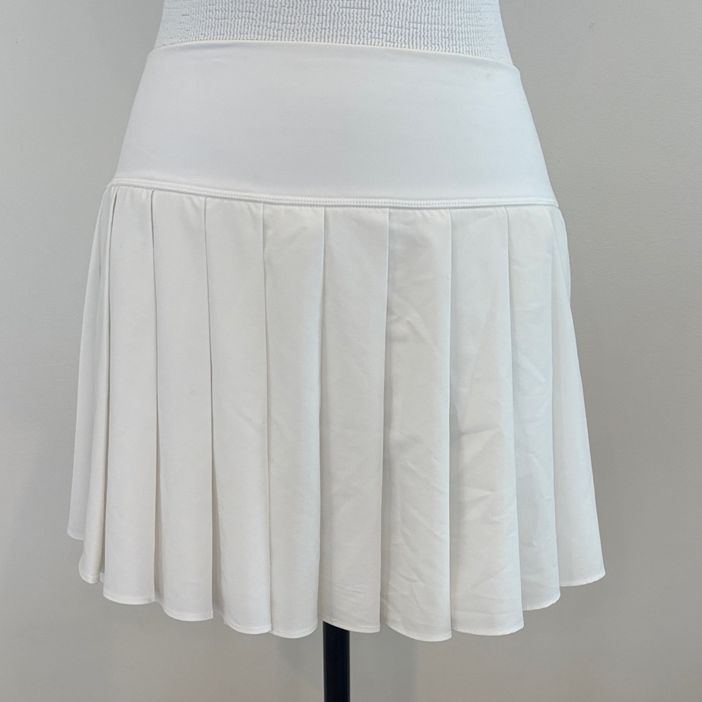 White Pleated Skirt